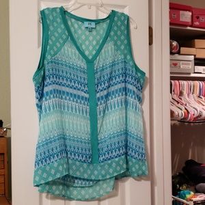 Sleeveless top- sheer